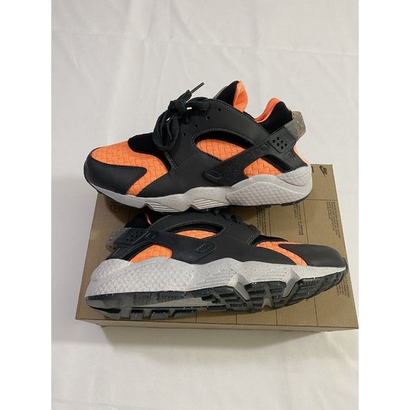 New Mens Size 9 Black Orange Nike Air Huarache Crater PRM Running Shoes main image 9